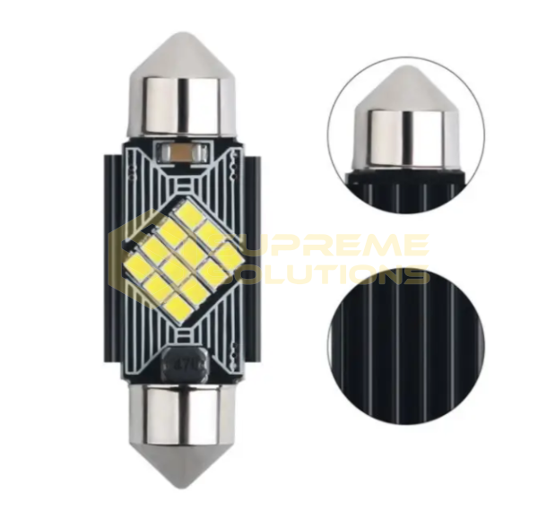 Світлодіодна LED лампа 12-24V FS-2016-9SMD-31MM драйвер CANBUS (аналог лампи C5W) Білий