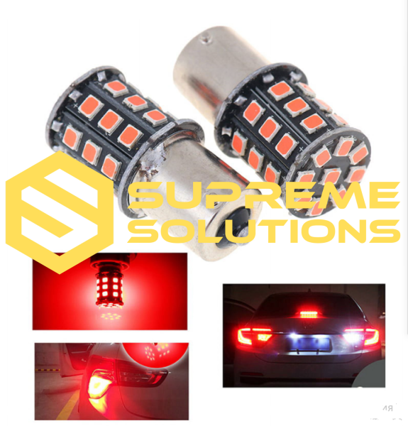 LED-лампа 1157 12V 28 SMD — Двоконтактна | Червона | Аналог P21/5W