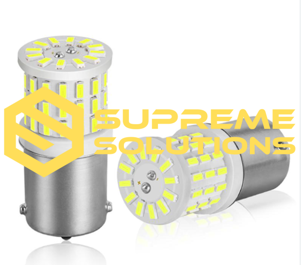 LED Bulb 1156 12–24V 57 SMD CERAMIC — Single Contact | White | Replacement for R5W, R10W, P21W