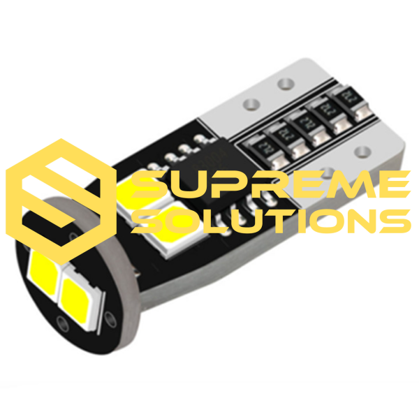 LED лампа T10-2835-6SMD 12V | Біле світло | CANBUS драйвер | W5W