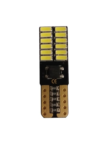 12V Світлодіодна лампа T10-4014-24SMD з драйвером CANBUS (аналог W5W)