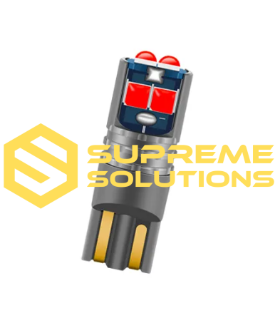 LED лампа T10-3030-6SMD CREE Samsung з CANBUS | 12–24V | Червоне світло | Аналог W5W