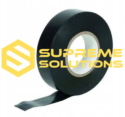 Ізоляційна стрічка 19 мм x 10 м | Чорна | 10 шт | Supreme Solutions