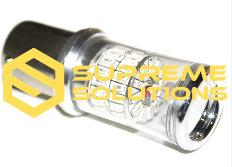 1156-3014-48SMD 12–24V Yellow – BA15s LED bulb for red lens turn signals