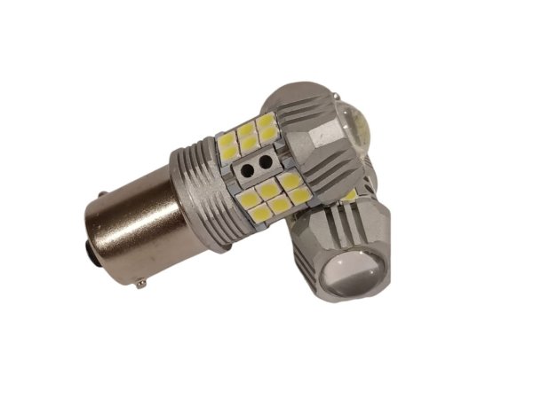 LED Bulb 1156 12–24V | 27 Samsung LEDs | CANBUS | Single Contact | P21W Replacement