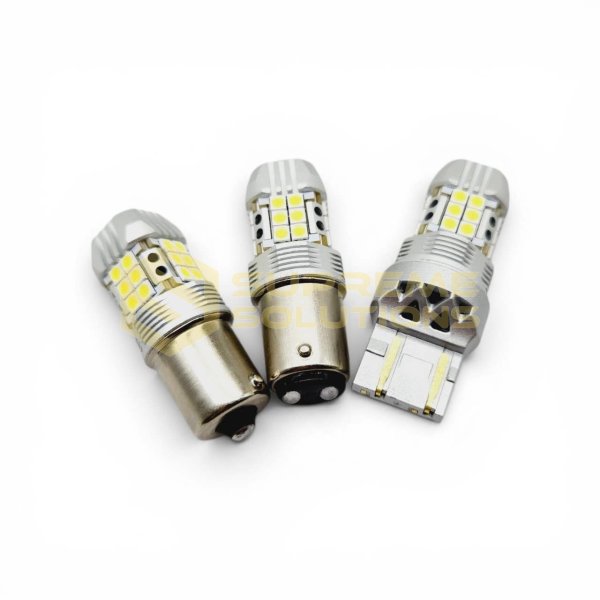 Світлодіодна лампа 12V-24V 7443-3030-27SMD Samsung CANBUS Безцокольна Двоконтактна Білий