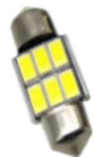 12М FS-5630-6SMD 39MM драйвер CANBUS  (аналог лампи C5W) Білий