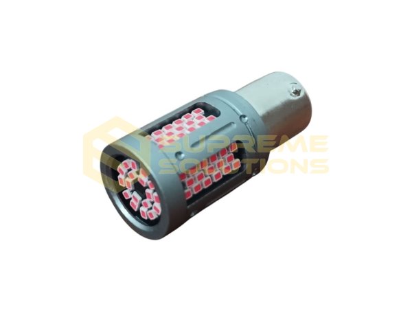 Светодиодная лампа 1157 12–24V 18SMD 3030 Samsung с драйвером — красная