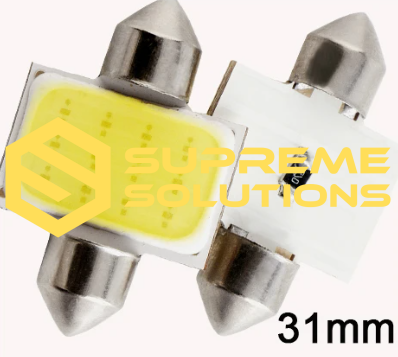 LED Bulb FS COB 12Chips 31mm 12V – Compact 12V C5W Replacement with White COB Panel