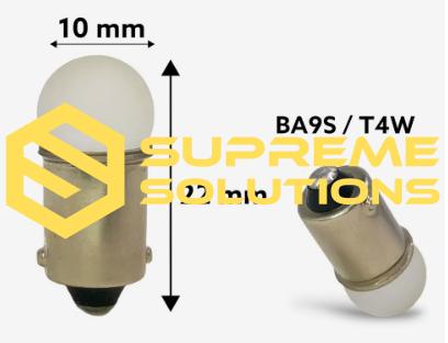 LED лампа BA9s-Lux Mini-3D 24–28V (аналог T4W) – Білий колір