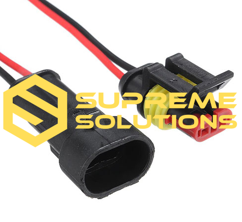 2-Pin Waterproof Connector (Male + Female) — Reliable Automotive Wiring Solution