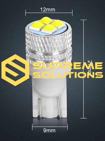 24V LED Bulb T10-3030-4SMD Silver Aluminum (W5W Equivalent)