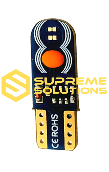 12V Т10 СОВ 4 SMD FLASH(аналог лампи W5W) Червоний/Синій