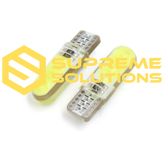 T10 LED Rainbow Silicone Bulb with CANBUS (12V) White