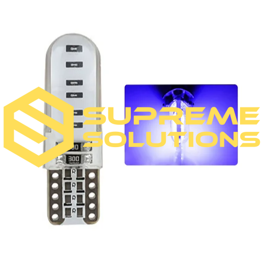 T10-COB RAINBOW SILICONE LED Bulb 12V | Blue | W5W Replacement | Supreme Solutions