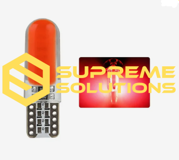 T10-COB RAINBOW SILICONE LED Bulb 12V | Red | W5W Equivalent | Supreme Solutions