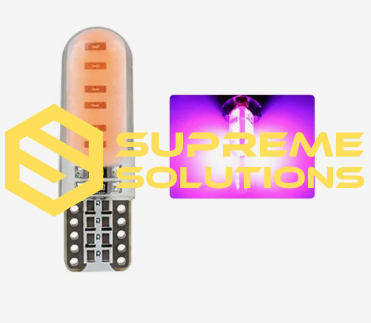 T10-COB RAINBOW SILICONE LED Bulb 12V | Pink | W5W Equivalent | Supreme Solutions