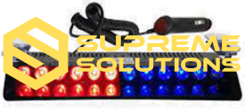 LED Strobe Light DRL 12 SMD 12W 12V (Red-Blue) with Suction Mount | Supreme Solutions