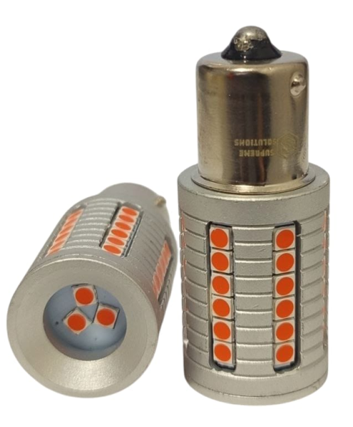 1156-3030-45SMD 28W 12–48V Red – Super Bright Single Contact LED Bulb (P21W Equivalent) with SUPER CANBUS Driver
