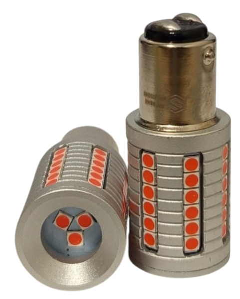 1157-3030-45SMD 28W 12–48V Red – Super Bright Dual Contact LED Bulb (P21/5W Equivalent) with SUPER CANBUS