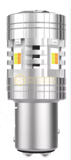 LED лампа 1157 CSP7035 DUAL-FAN CANBUS (12–18V, двоконтактна, Білий/Жовтий)