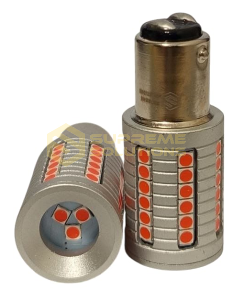 О 12-48V 1157 3030 45LED 28W SUPER CANBAS драйвер Двоконтактна (аналог лампи P21/5W) Червона