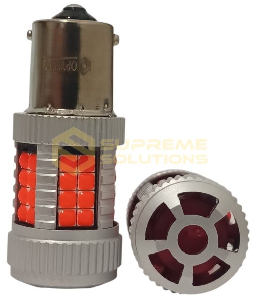 Светодиодная лампа OPTIVUS 1156 (BA15s) 12–40V 40SMD 3030 CANBUS 30W — красная
