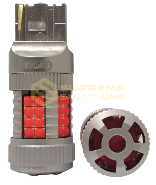 Светодиодная лампа OPTIVUS 7440 12–40V 40SMD 3030 CANBUS 30W — красная