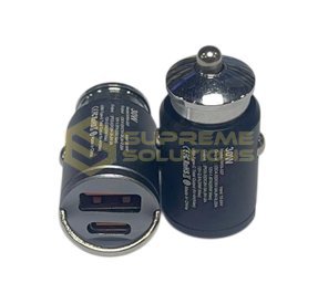 12V-24V Автозарядка 30W PD + USB с поддержкой PPS