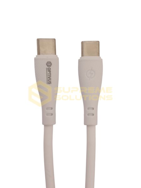 Кабель OPTIVUS Type-C → Type-C 5A з силіконовою ізоляцією