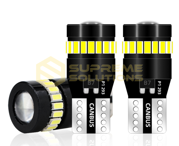 12V-24V T10-3014-18SMD+3030-1SMD CANBUS (аналог лампи W5W) Білий