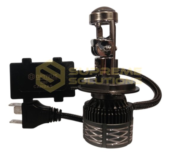 Світлодіодна Mini Bi-LED лінза H4 H/L 60W 5500K 10000LM 9-32V OPTIVUS CANBUS