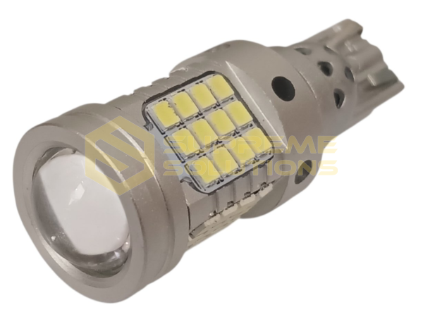 LED лампа T15 W16W 2016-30SMD з лінзою Philips CANBUS 9-36V біла | OPTIVUS