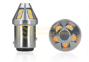 9-80V 1156 BAU15s (150°) 3030-10SMD Samsung CANBUS LED лампа Жёлтая OPTIVUS