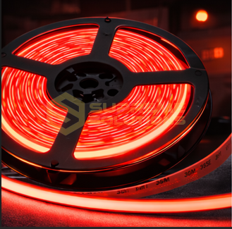 Світлодіодна COB стрічка 24V 5 метрів Червона суцільне світло LED стрічка
