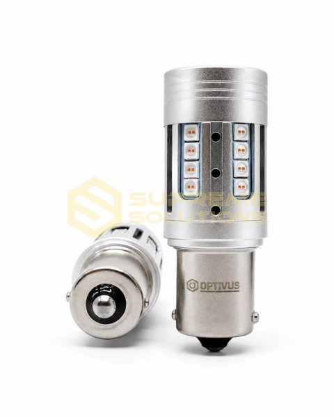 12-24V 1156-3030-24SMD 25W CANBUS LED лампа Жовта (Америка PY21W BAU15s) OPTIVUS
