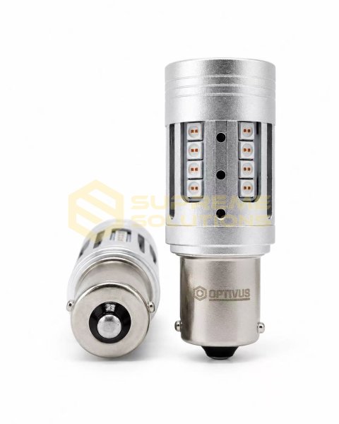12-24V 1156-3030-24SMD 25W 150° CANBUS LED лампа Жовта (Америка PY21W BAU15s) OPTIVUS