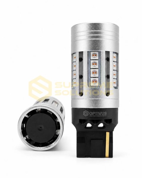 12-24V 7440-3030-24SMD 25W CANBUS LED лампа Жовта Безцокольна Одноконтактна (Америка WY21W) OPTIVUS USA Series
