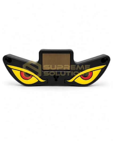 Сонячний LED сигнальний ліхтар «Злі очі» Y3 OPTIVUS з датчиком освітлення, жовтий/червоний/жовтий