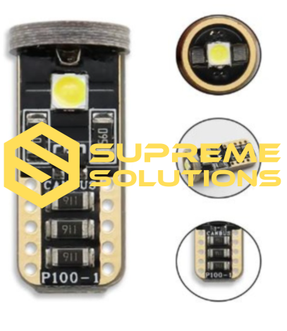 12V Світлодіодна лампа T10-3030-3SMD Samsung драйвер CANBUS (аналог W5W)