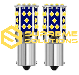 1156-3030-35SMD CREE Samsung CANBUS LED Bulb | 12–24V | PY21W BAU15s | Yellow | SUPREME SOLUTIONS