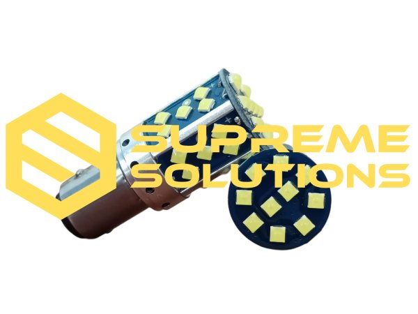 1156-3030-35SMD CREE Samsung CANBUS LED Bulb | 12-24V | PY21W BA15s | Yellow | SUPREME SOLUTIONS