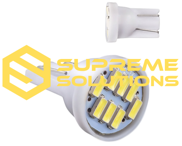 LED лампа T10-3014-8SMD 12V | Білий колір | W5W