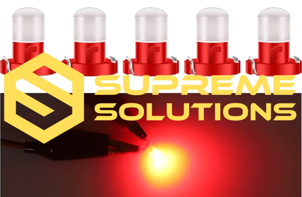 T3 COB LED Bulb 12V Red | BAX Replacement | Supreme Solutions