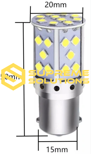 LED Bulb 1156-3030-35SMD 12–24V White BA15s – Powerful P21W Replacement