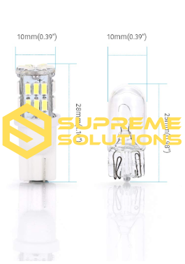Світлодіодна лампа T10-3014-30SMD 12V | Біле світло | Аналог W5W | Supreme Solutions