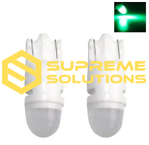Мини LED лампа T10 10–15V | Зелёный свет | Керамический корпус | Аналог W5W