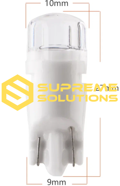 T10 MINI 5D LED Bulb 24–28V | Crystal Lens | White Light | Ceramic Body | Supreme Solutions