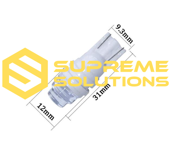 12V LED Bulb T10 3SMD 2835 CERAMIC (W5W Equivalent)