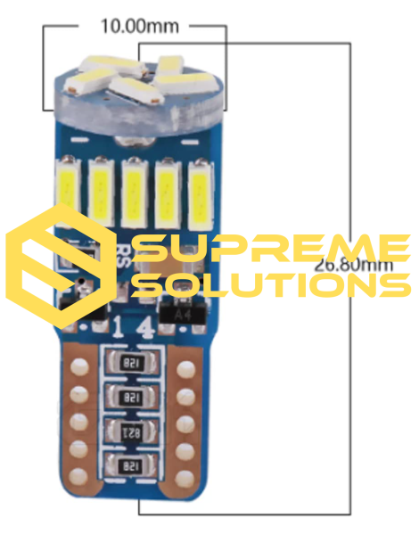 T10 4014 15SMD LED 12V | Red Light | Non-Polarity | CANBUS Compatible